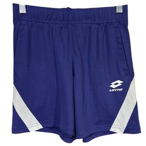 Lotto Kids Soccer Shorts Athletic Training Blue‎ Size S 8-9 Polyester Brand New